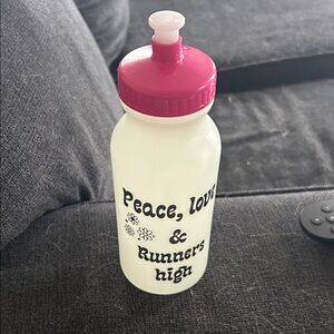Pink and White Water Bottle